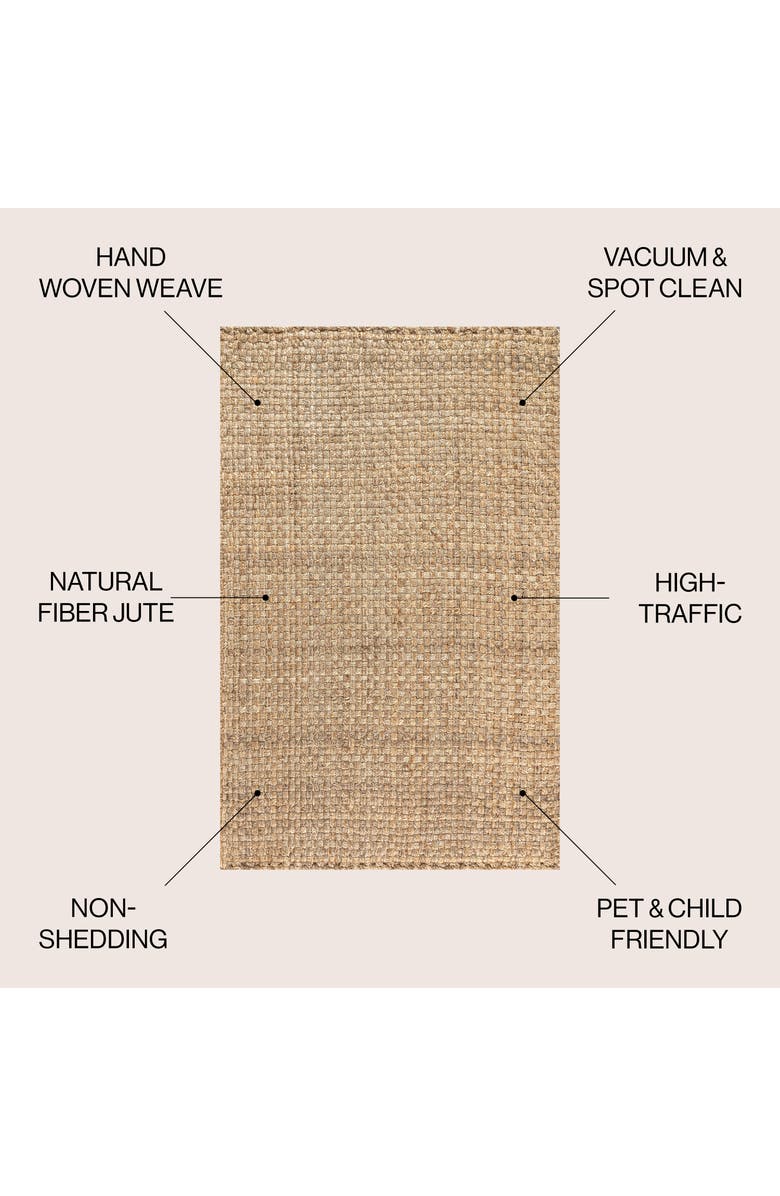 JONATHAN Y Estera Hand Woven Boucle Chunky Jute Area Rug, Alternate, color, Natural