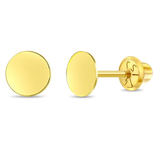 Shop In Season Jewelry 14k Round Engravable Earrings In Gold