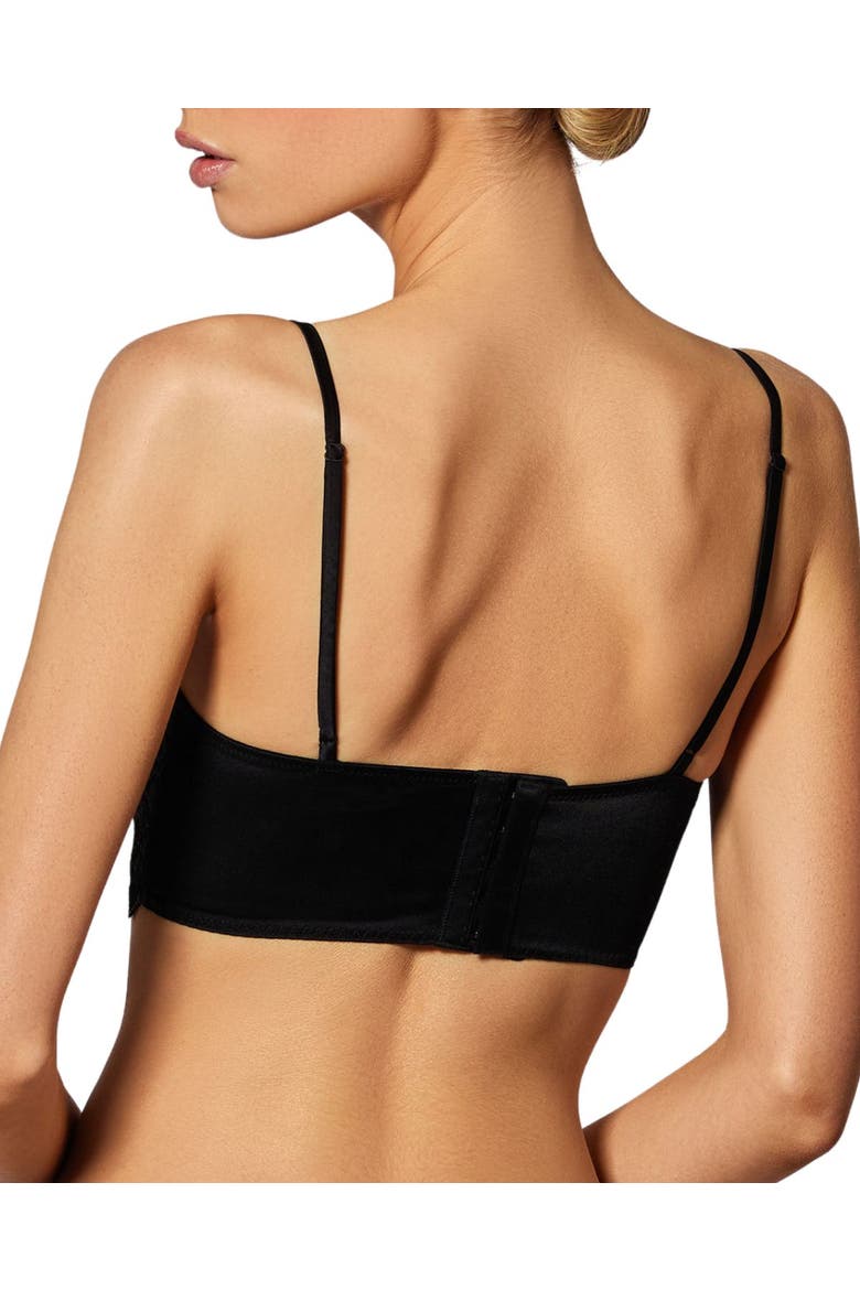 Lamine Embroidery Longline, Alternate, color, BLACK