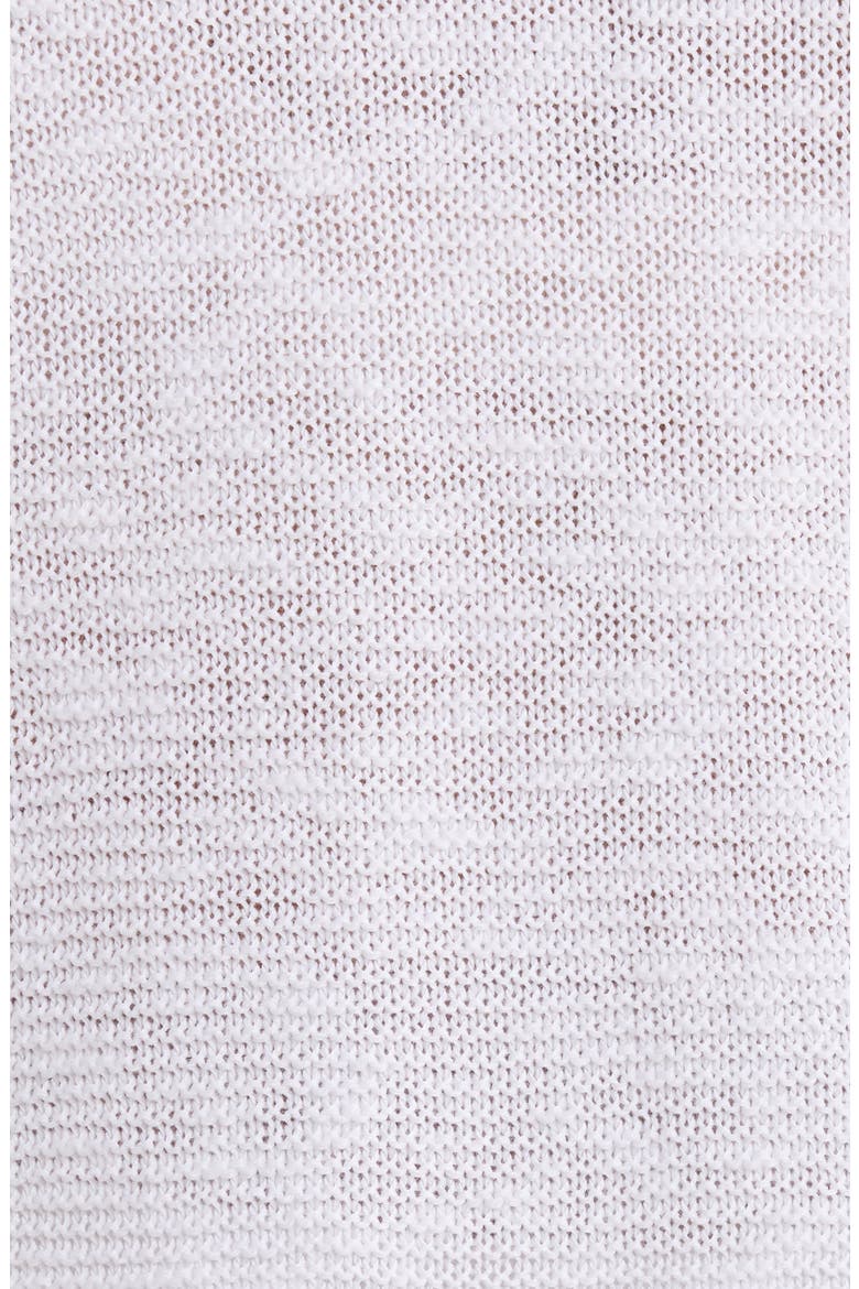 Organic Linen & Organic Cotton V-Neck Sweater, Alternate, color, WHITE