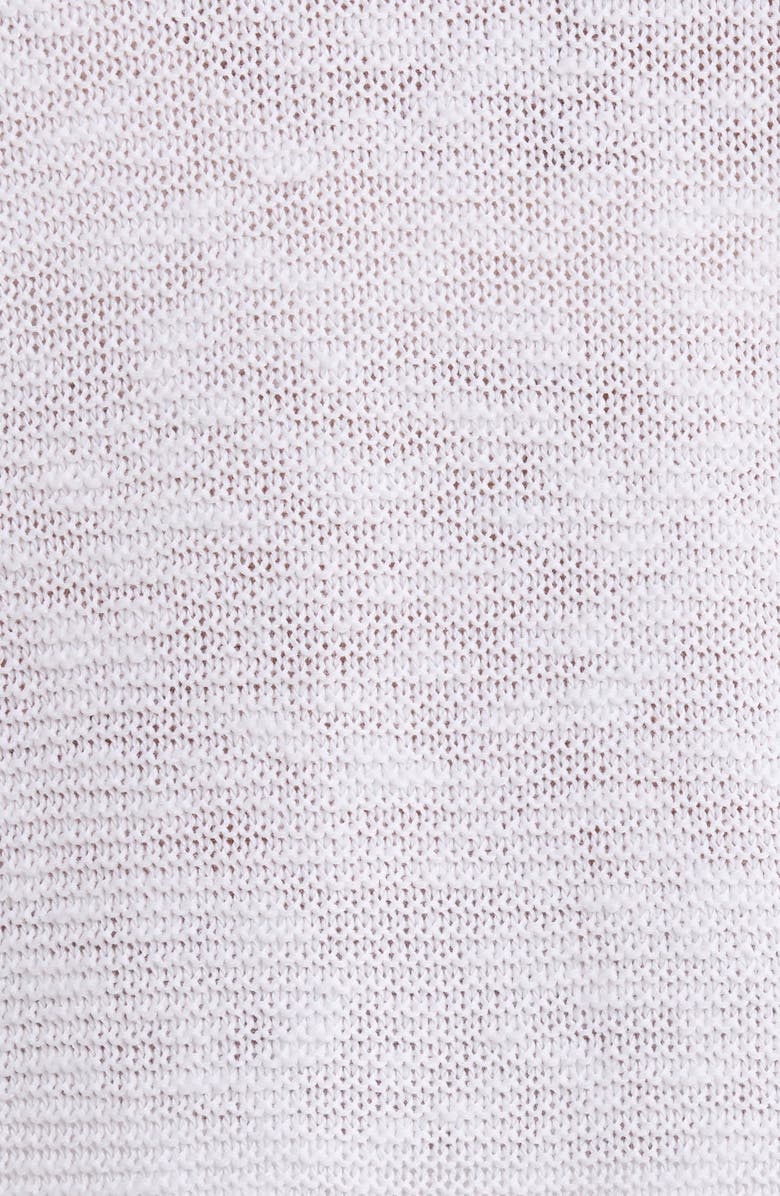 Eileen Fisher Organic Linen & Organic Cotton V-Neck Sweater, Alternate, color, White