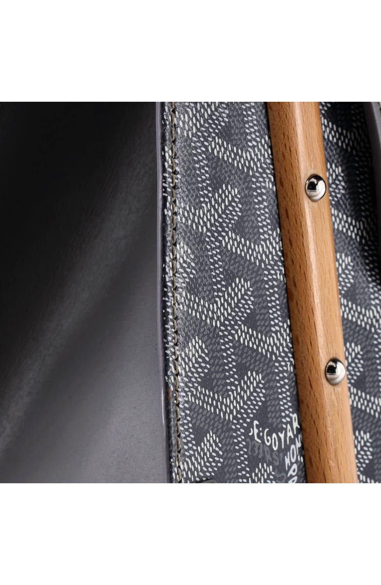 Pre-Owned Goyard Saigon Top Handle Bag Coated Canvas with Leather PM, Alternate, color, Gray