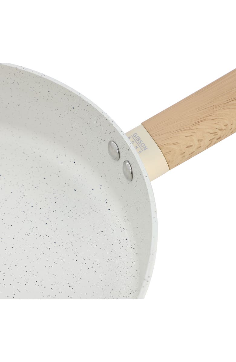 Gibson Home Marbleton Ceramic Nonstick Alumium 11 Inch Frying Pan, Alternate, color, White