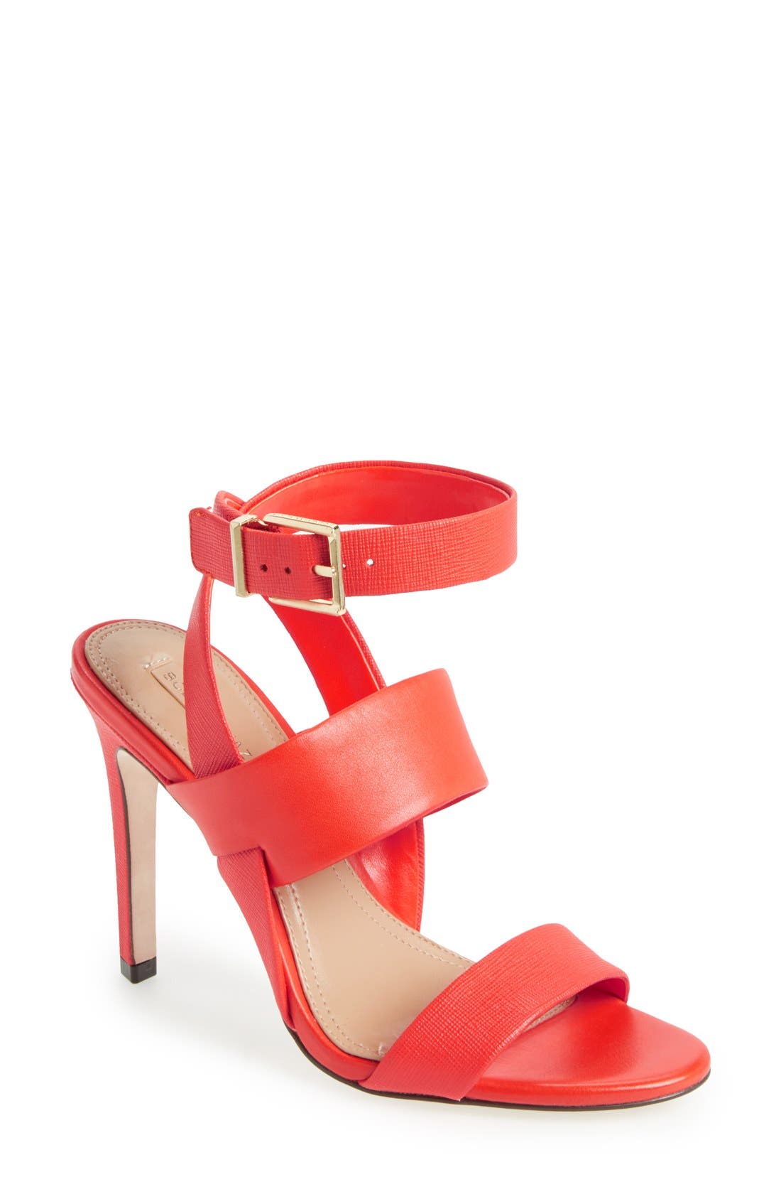 BCBGMAXAXRIA 'Ricky' Ankle Strap Sandal, Main, color, RED