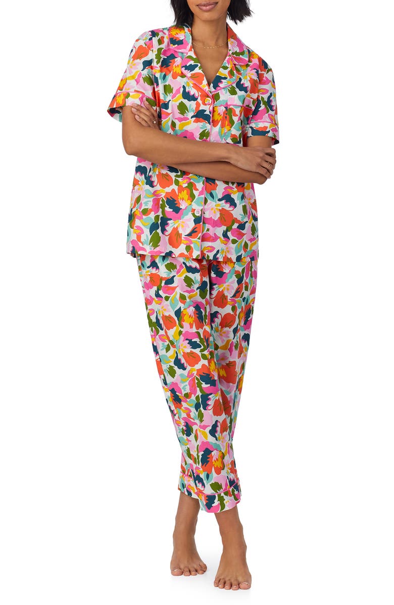 BedHead Pajamas Print Crop Poplin Pajamas, Main, color,