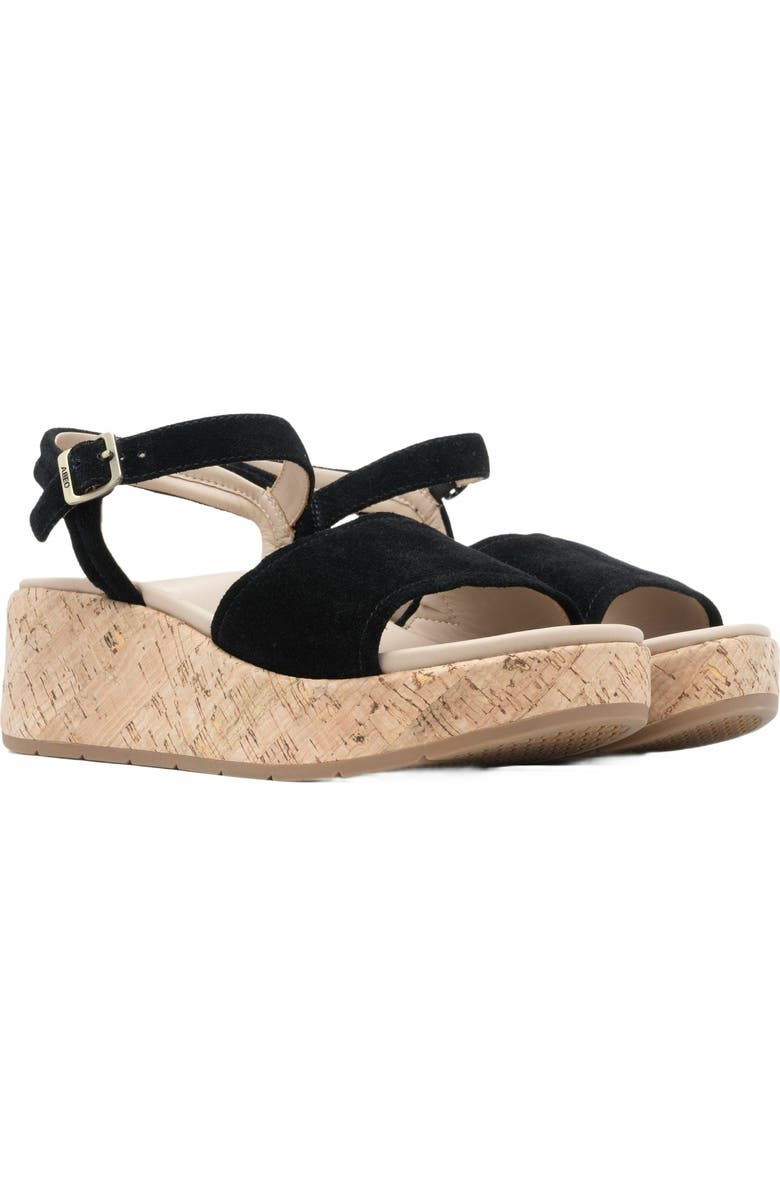 ABEO Solstice Buckle Sandal, Alternate, color, Black Suede - Metatarsal