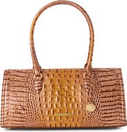 Brahmin Sophia Croc Embossed Leather Satchel