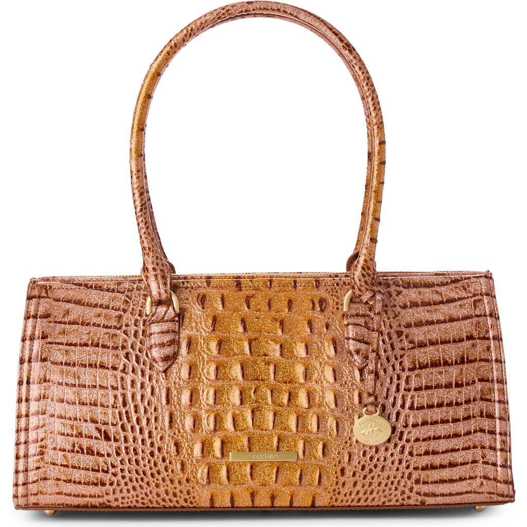 Brahmin Sophia Croc Embossed Leather Satchel