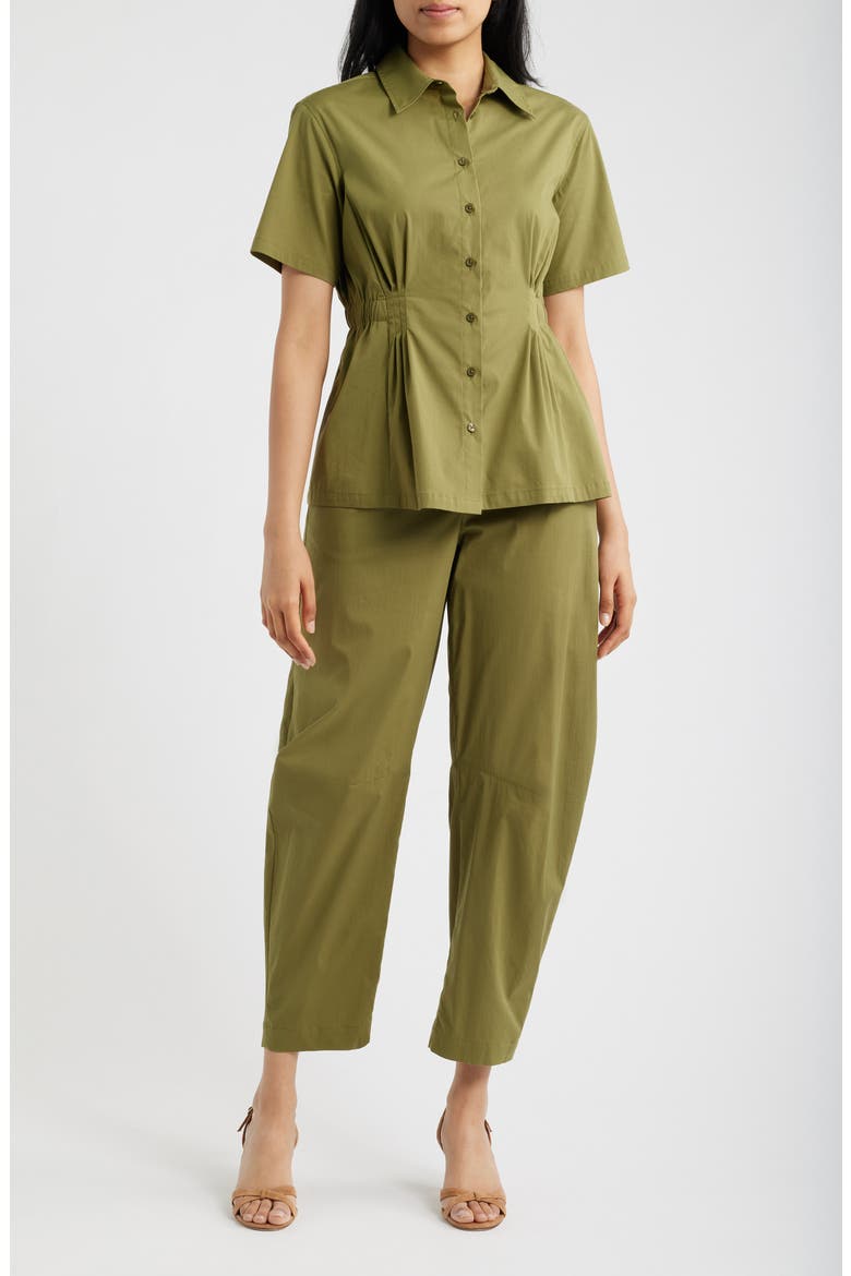 Barrel Leg Pants, Alternate, color, BAY LEAF