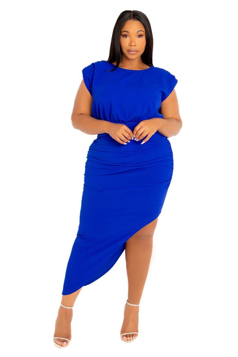 Sleeveless Asymmetric Hem Dress, Alternate, color, ROYAL BLUE