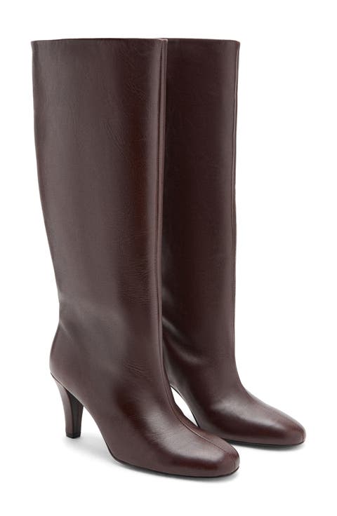 Leather Knee High Boot (Women)