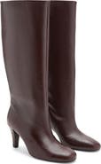 MANGO Leather Knee High Boot