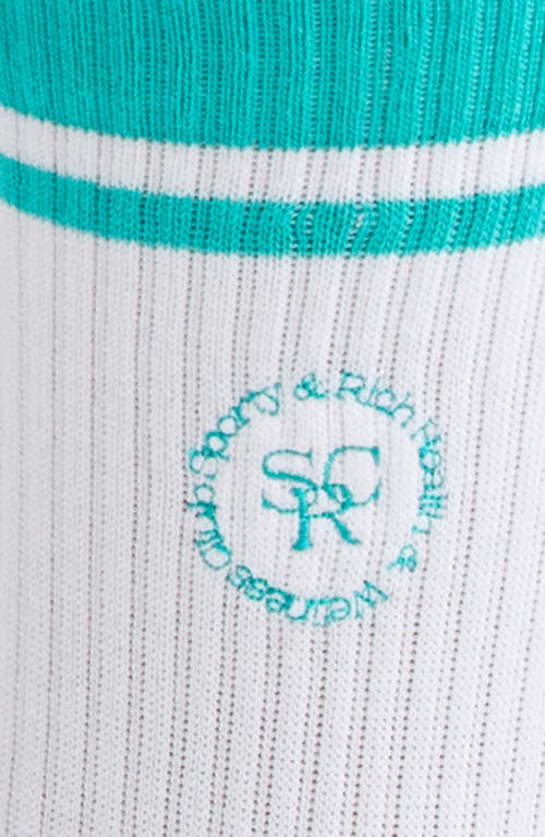 Sporty And Rich Sporty & Rich Src Embroidered Crew Socks