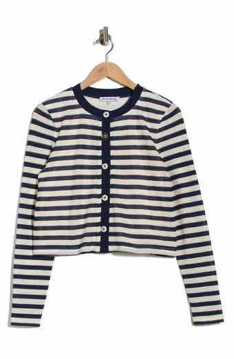 Ramy Brook Cambria Stripe Crop Cardigan