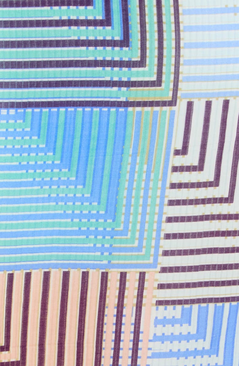 Vismaya Boxed Cotton Scarf, Alternate, color, Sky Multi