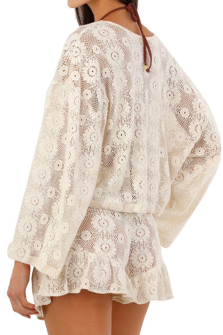 Moonwoven Hera Ruffle Shorts, Alternate, color, IVORY