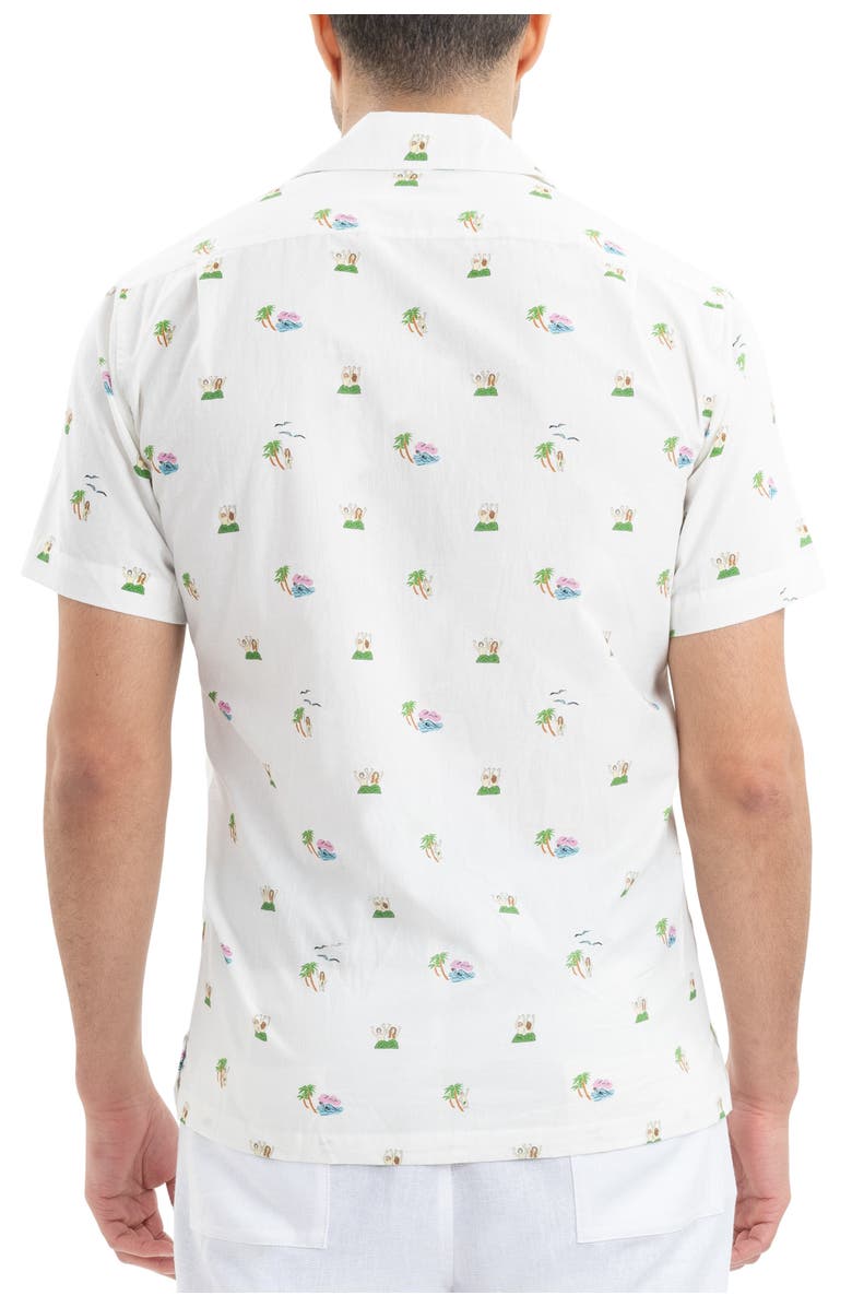 Kenny Flowers The Private Island - Camp Collar Short Sleeve Shirt, Alternate, color, White