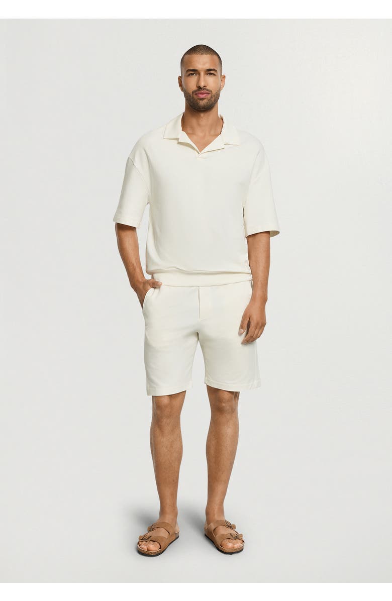 Hanro Natural Living Organic Cotton Collar Sweatshirt, Alternate, color, Misty White