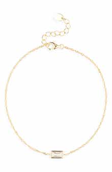 ARGENTO VIVO Cubic Zirconia Line Singapore Chain Bracelet