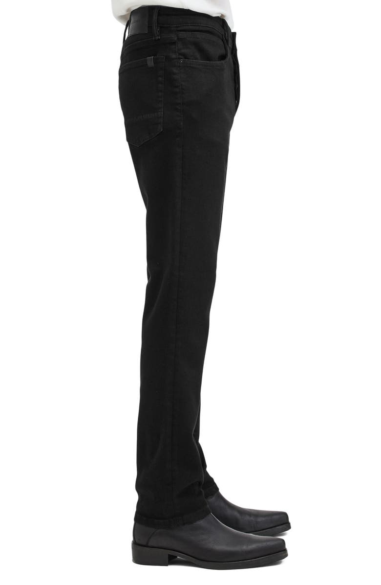 AllSaints Sid Skinny Jeans, Alternate, color, Jet Black
