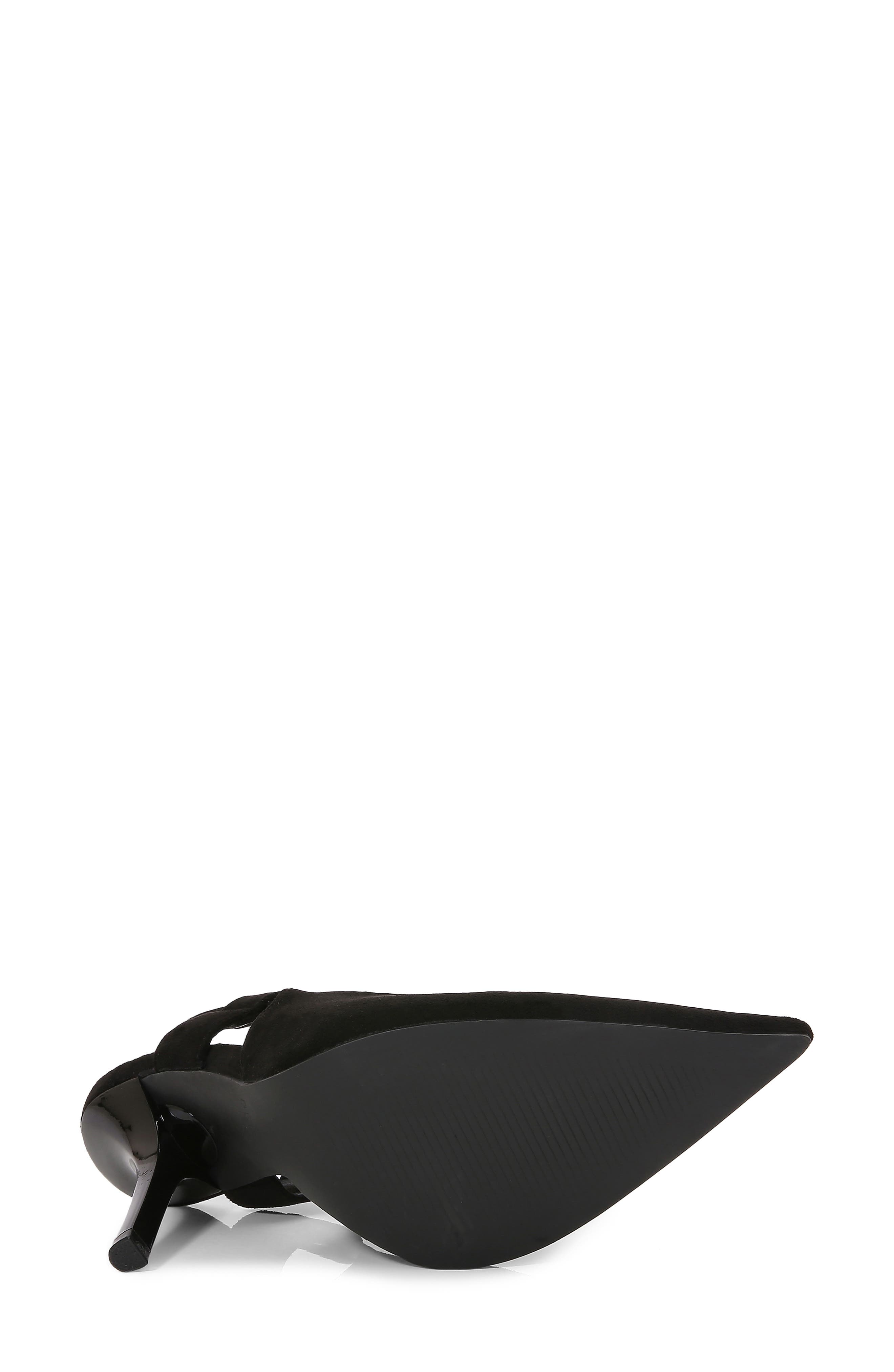 BERNESS Faux Suede Slingback Stiletto Pump, Alternate, color, Black