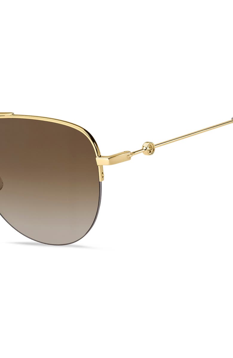 Kate Spade New York maisie 60mm polarized gradient aviator sunglasses, Alternate, color, 