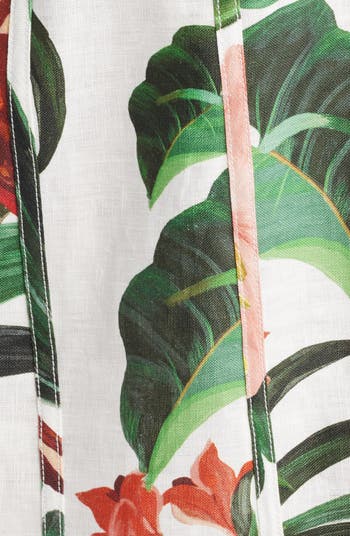 Midnight McCaw Fiesta Floral Linen Blend Mini Dress