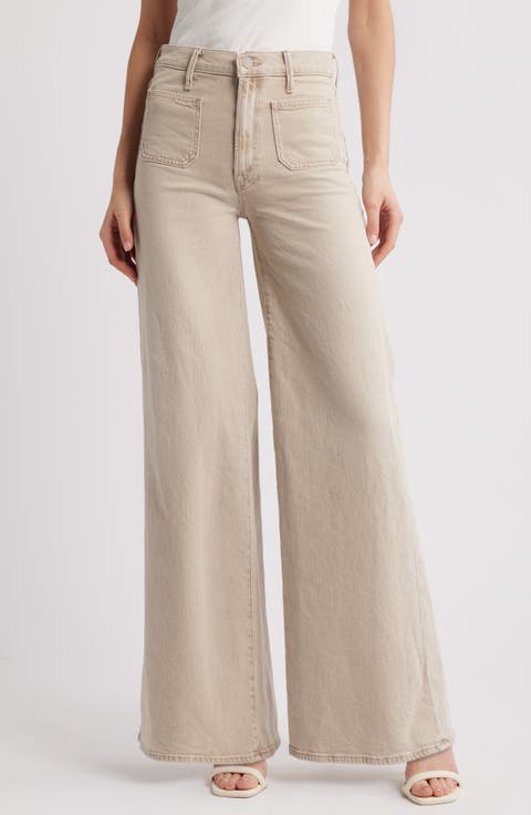 Undercover Sneak Patch Pocket Wide Leg Jeans (Caramel)