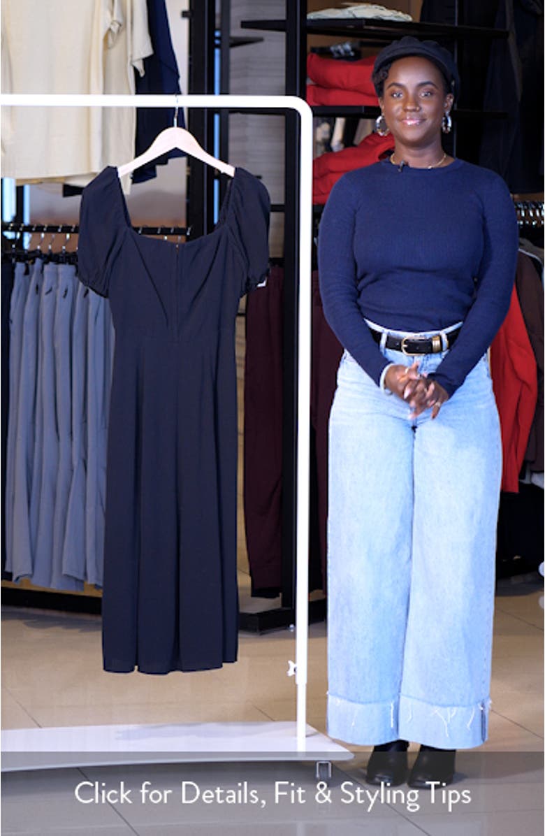 Leonie Puff Sleeve Midi Dress, sales video thumbnail