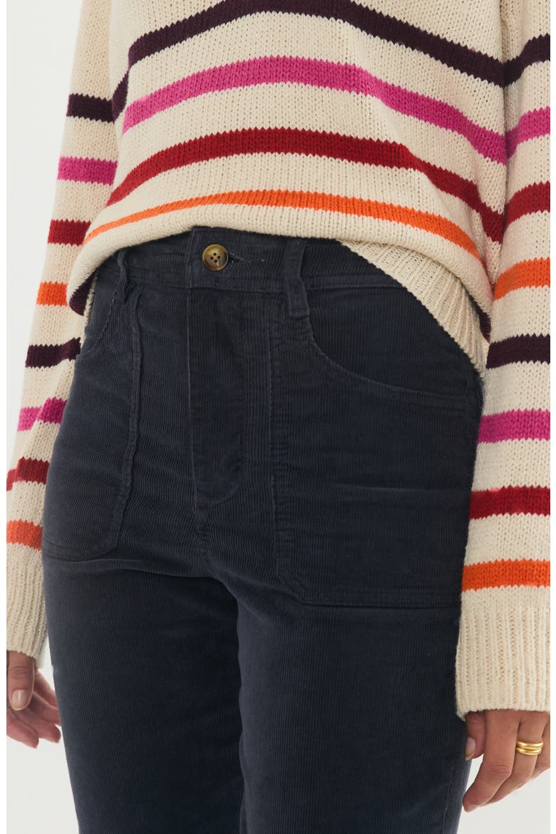 Bridget High Waist Corduroy Flare Pants, Alternate, color, INDIA INK