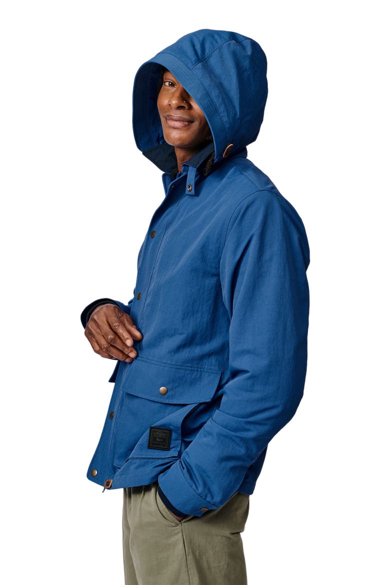 Eastwood Long Sleeve Hooded Rain Coat, Alternate, color, Blue