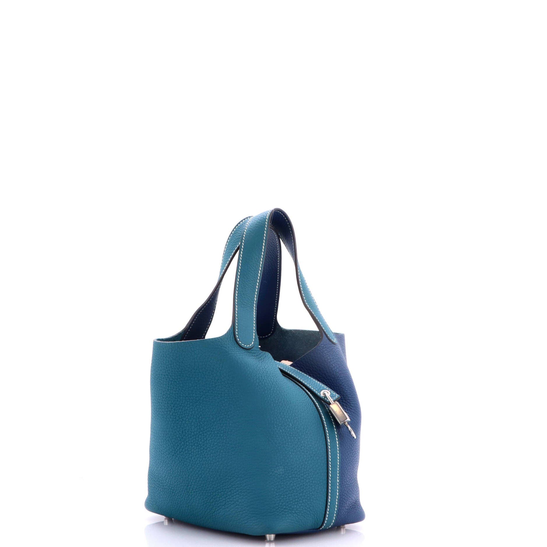 Picotin Lock Bag Bicolor Clemence PM, Alternate, color, Blue