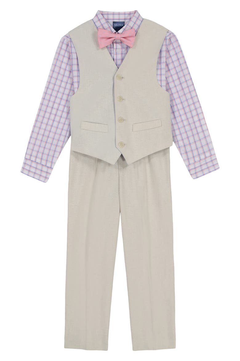 Kids' Khaki 4-Piece Vest Set, Main, color, LIGHT KHAKI