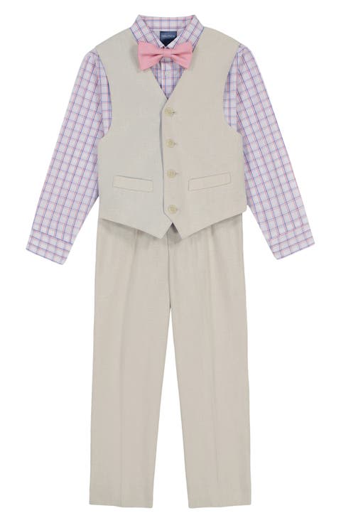 Kids' Khaki 4-Piece Vest Set (Toddler & Little Kid)