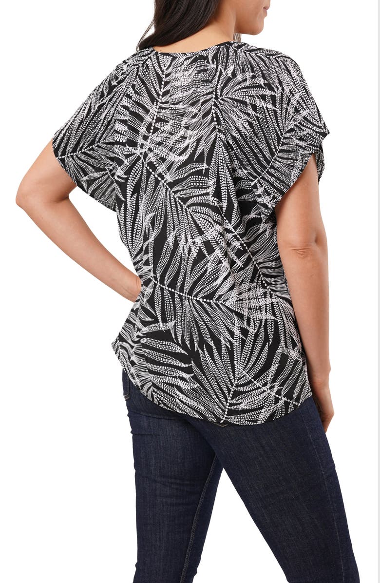 SUNNY LEIGH Tie Front Short Sleeve Top, Alternate, color, Sarah Dot