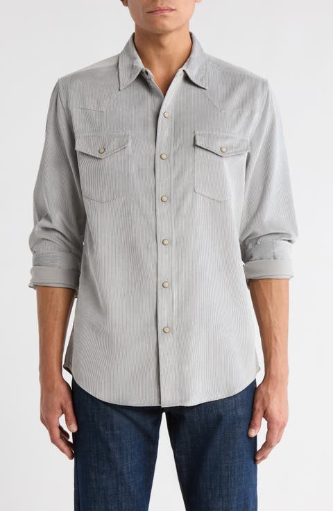 Stretch Corduroy Western Shirt