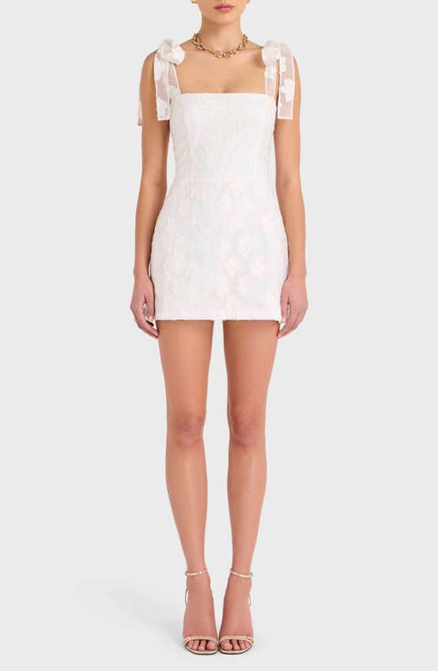 Keenan Floral Appliqué Cocktail Skort Romper