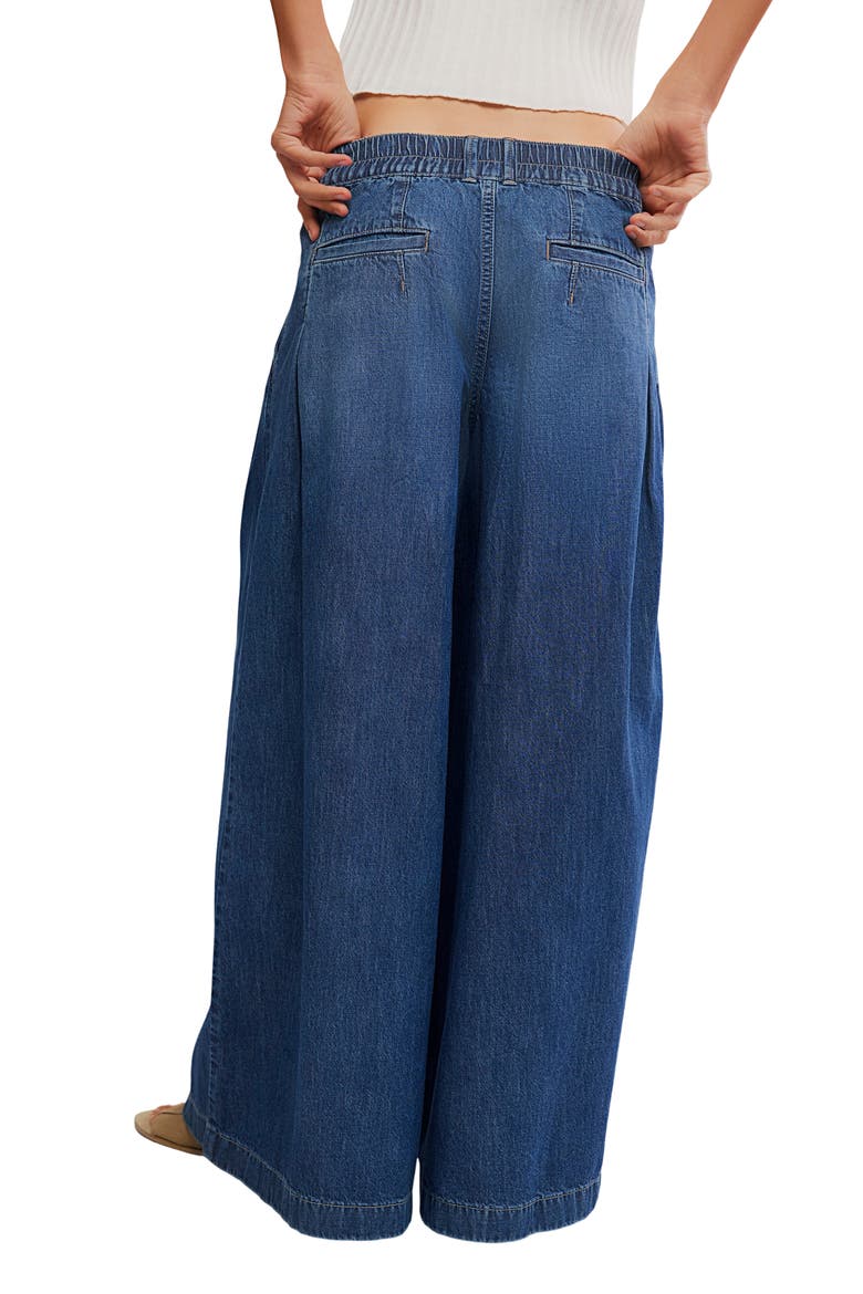 Scout Mid Waist Wide Leg Jeans, Alternate, color, DEEP INDIGO