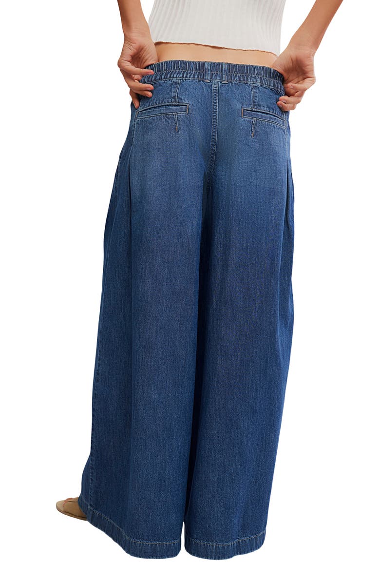 Free People Scout High Waist Wide Leg Jeans, Alternate, color, Deep Indigo