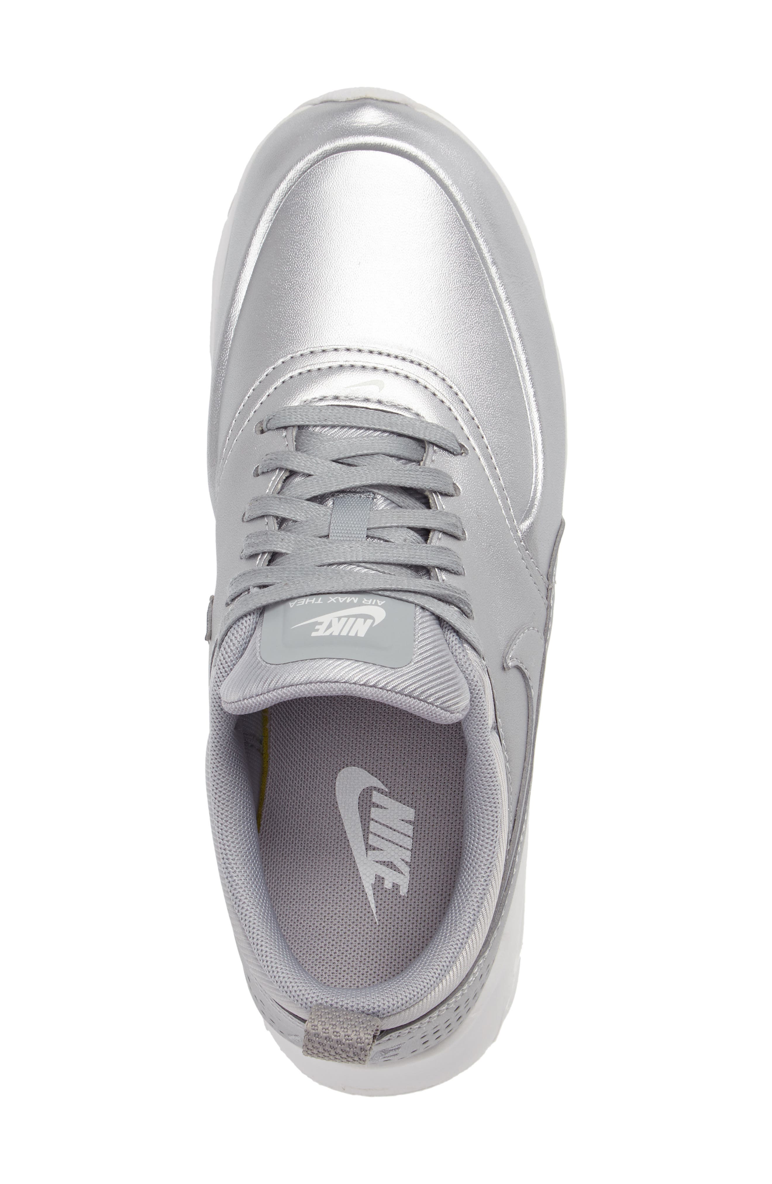 'Air Max Thea SE' Sneaker, Alternate, color, METALLIC SILVER/ WHITE