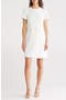 Crosshatch Stretch Short Sleeve Sheath Dress
