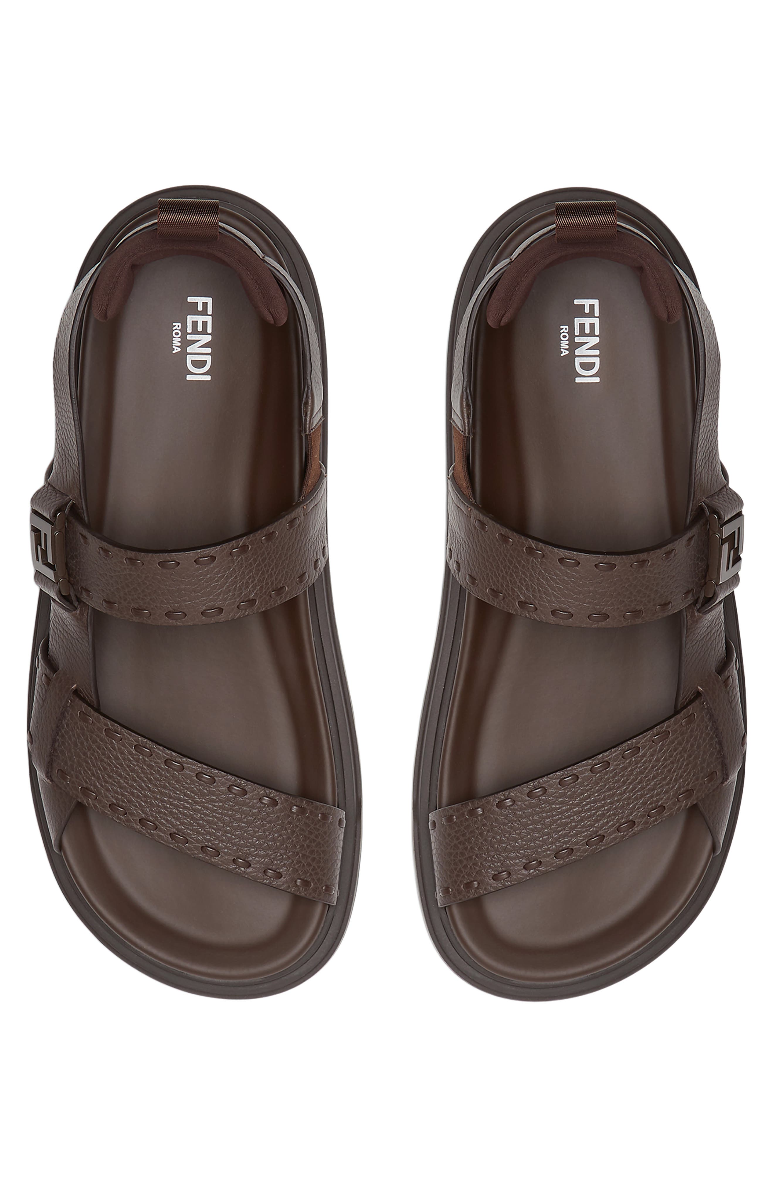 Fendi Chunky Sandal, Alternate, color, Chocolate Chocolate