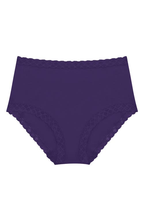 Natori Bliss Stretch Cotton Full Briefs In Purple
