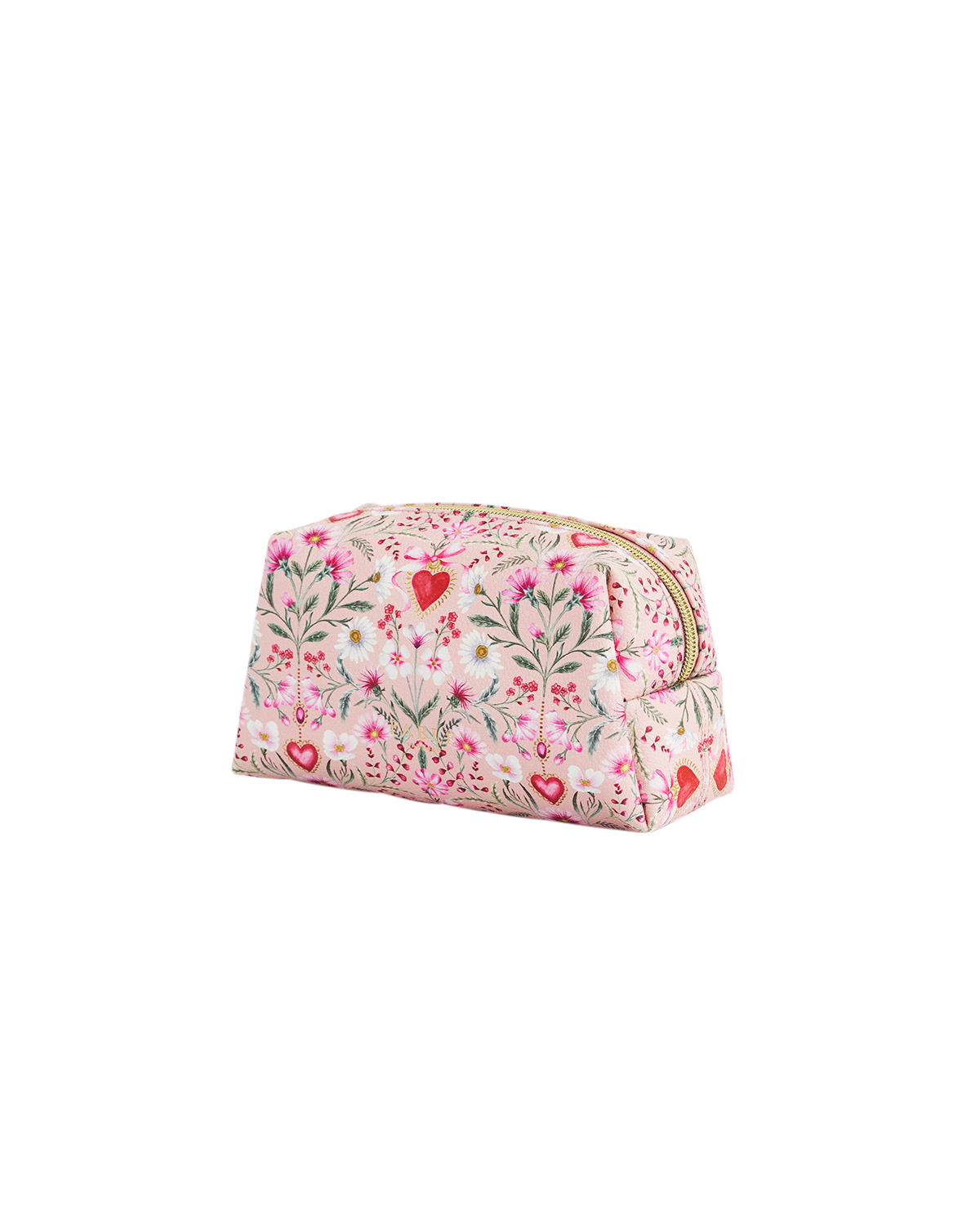 Penelope Floral Heart Cosmetic Pouch, Alternate, color, Light/Pastel Pink