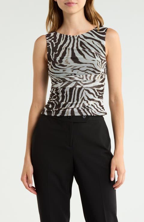 Ruched Mesh Tank