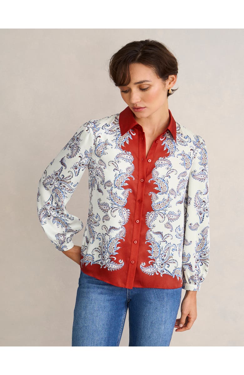 HOBBS LONDON Mariella Print Shirt, Main, color, Cream Multi