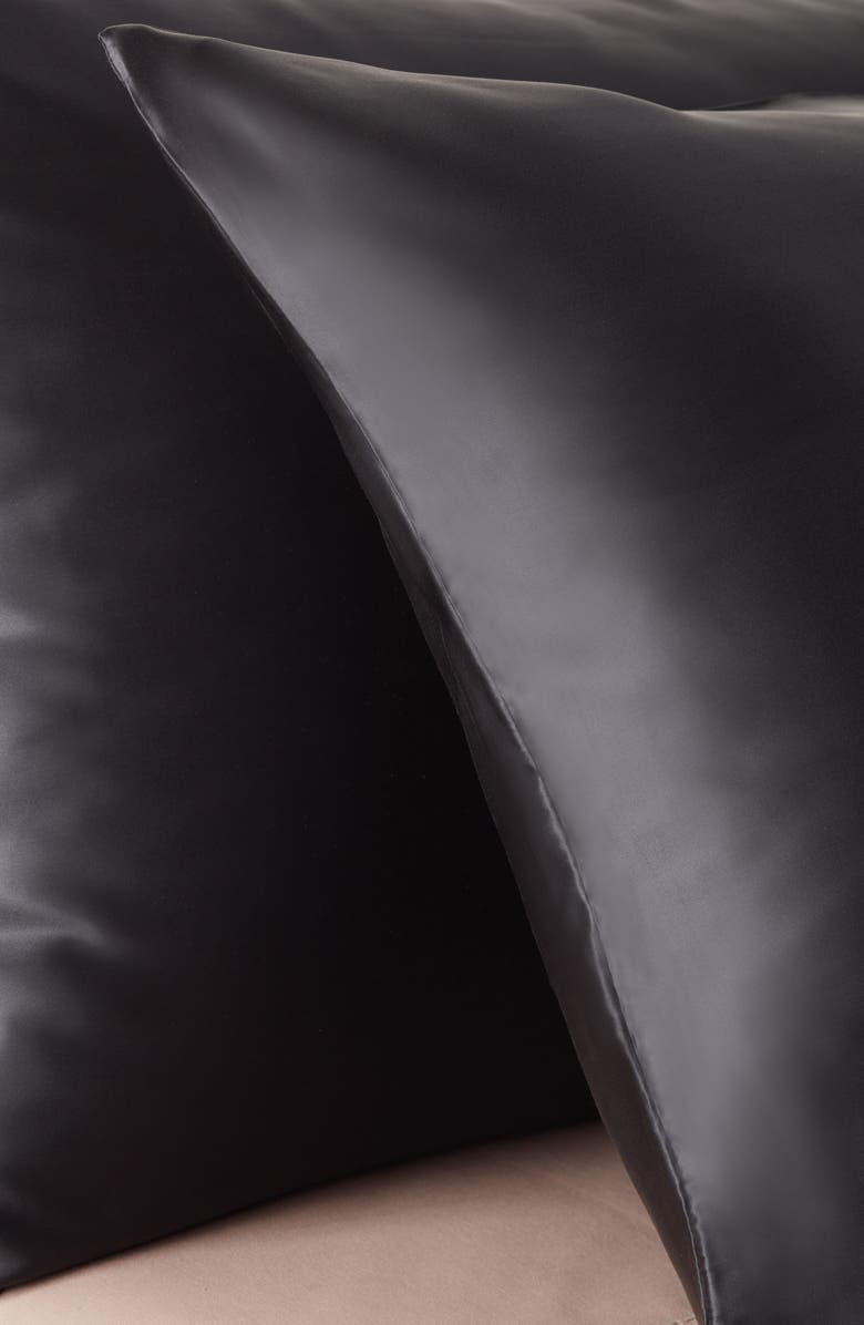 Nordstrom Set of 2 Silk Pillowcases, Alternate, color, Grey Onyx