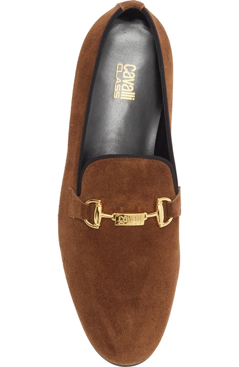 Roberto Cavalli Broadway Bit Loafer, Alternate, color, Suede Dark Brown