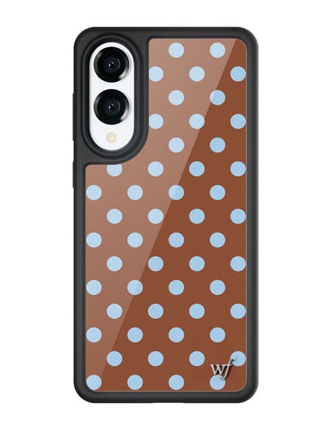 Polka Dot | Brown and Blue Samsung Galaxy S25/S25 Edge/S25 Plus/S25 Ultra Case