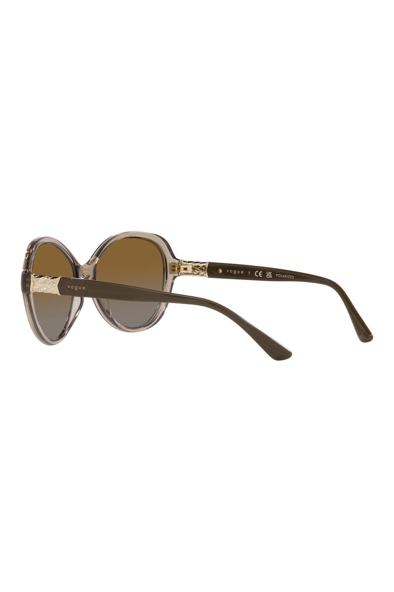 57mm Gradient Butterfly Sunglasses, Alternate, color, TRANSPAREN GREY